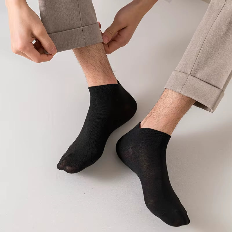 5/6/7/10 Pairs Women/Men Boat Socks Invisible Low Cut Silicone Non-Slip Summer No-Show Ankle Socks Solid Color Casual Breathable