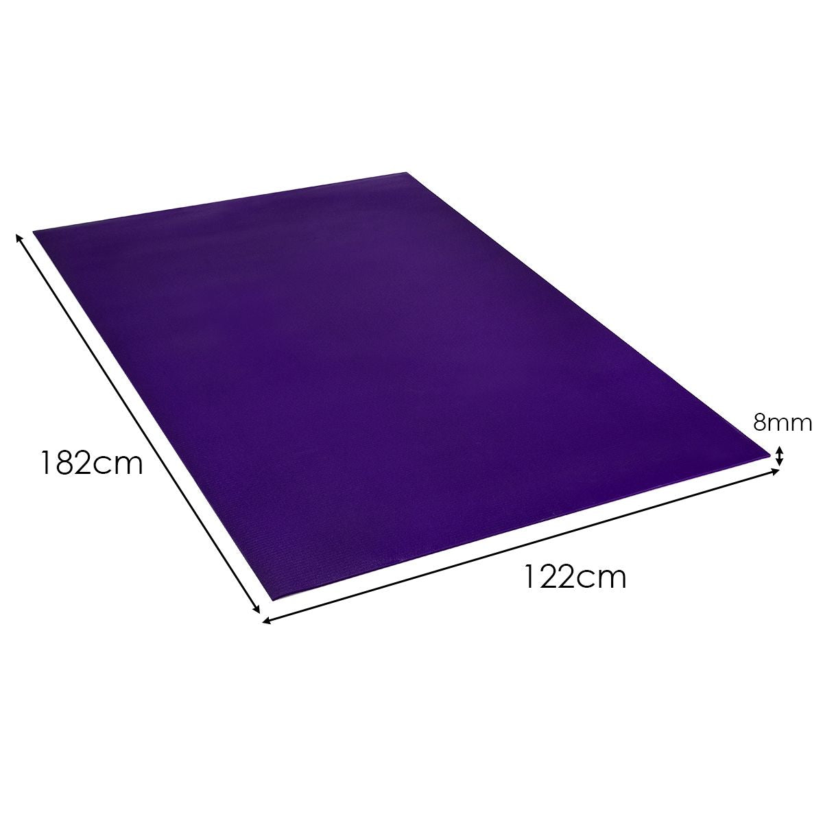182 Cm Thick Exercise Yoga Mat with Double-Sided Non-Slip Design