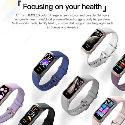 Keep Health Fitness Trackers for Women Men, Amoled Fitness Tracker for Android&Ios, Alarm Stopwatch Fitness Tracker with Blood Pressure Monitor, Calories Burned IP68 Waterproof Fitness Step Tracker