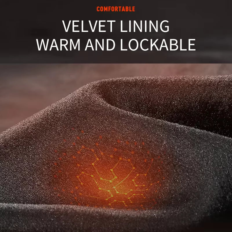Warm Pants for Men with Plush and Thickened Autumn and Winter High Elasticity, Tight Fitting Sports Bottoms and Slim Fitting Pan
