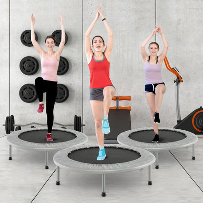 Foldable Mini Trampoline with Springs and Padded Cover