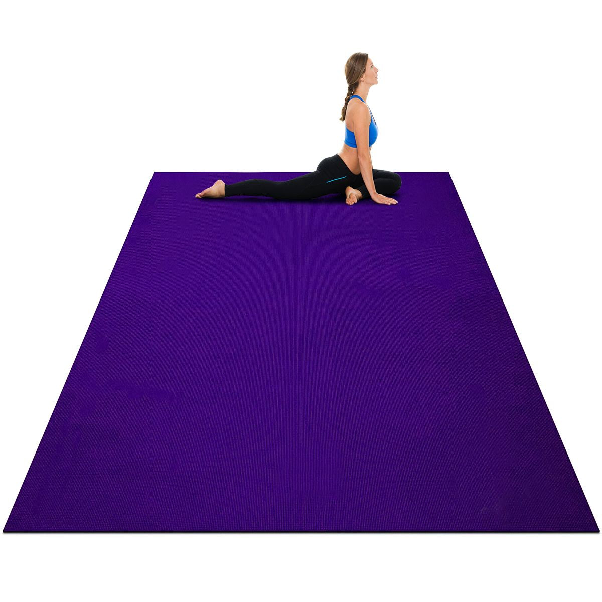 182 Cm Thick Exercise Yoga Mat with Double-Sided Non-Slip Design