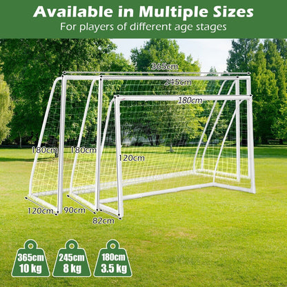 COSTWAY All Weather Soccer Goal Football Training Equipment W/Upvc Pipes