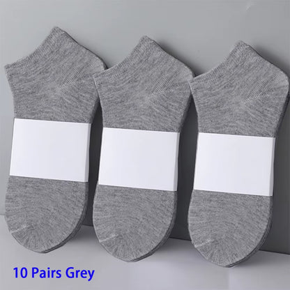 5/6/7/10 Pairs Women/Men Boat Socks Invisible Low Cut Silicone Non-Slip Summer No-Show Ankle Socks Solid Color Casual Breathable